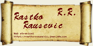 Rastko Raušević vizit kartica